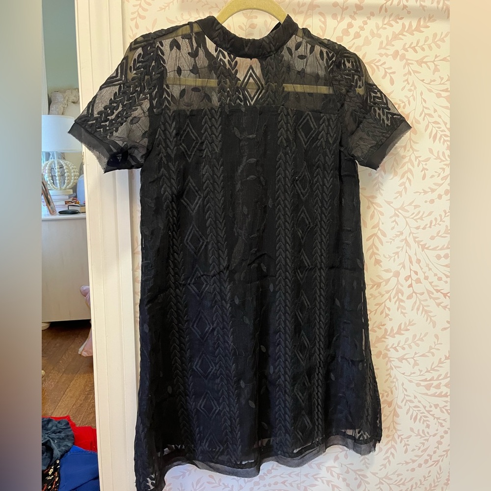 black shift dress